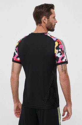 adidas Performance tricou de antrenament Pride Tiro culoarea negru, modelator