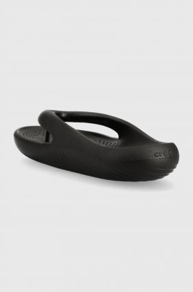 Crocs șlapi Mellow Slide femei, culoarea negru, cu toc plat 208437