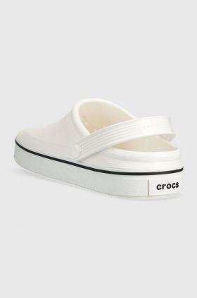 Crocs papuci Crocband Clean Clog culoarea alb 208371