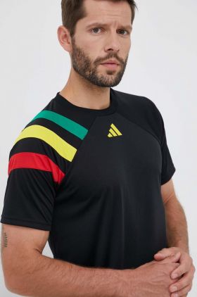 adidas Performance tricou de antrenament Fortore 23 culoarea negru, cu imprimeu  IK5737