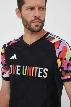 adidas Performance tricou de antrenament Pride Tiro culoarea negru, modelator