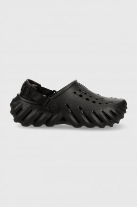 Crocs papuci Echo Clog culoarea negru 207937