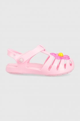 Crocs sandale copii ISABELLA CHARM SANDAL culoarea roz