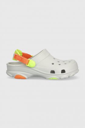 Crocs slapi copii CLASSIC ALL TERAIN culoarea gri