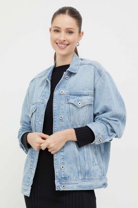 Pepe Jeans geaca jeans Alice femei, de tranzitie, oversize