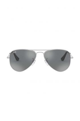 Ray-Ban ochelari de soare copii Junior Aviator culoarea gri, 0RJ9506S-Lustrzane