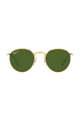 Ray-Ban ochelari de soare copii Round Kids culoarea verde, 0RJ9547S-Polarized