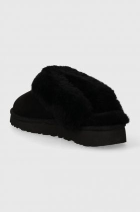 UGG papuci din piele întoarsă Classic slipper II culoarea negru 1130876.BLK-BLK