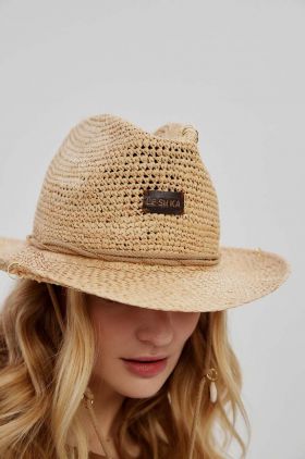 LE SH KA headwear palarie Cowboy culoarea bej