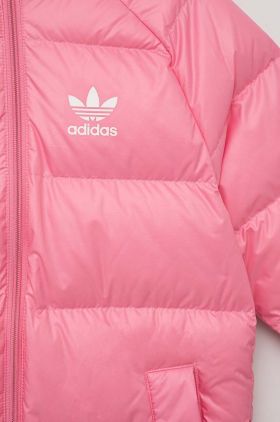 adidas Originals geaca de puf pentru copii culoarea roz