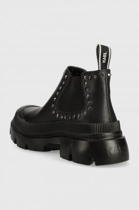 Karl Lagerfeld botine TREKKA MAX femei, culoarea negru, cu platforma, KL43531