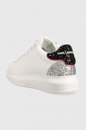 Karl Lagerfeld sneakers din piele KAPRI KC culoarea alb, KL62570N
