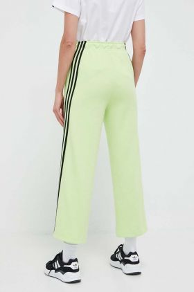 adidas pantaloni de trening culoarea verde, cu imprimeu