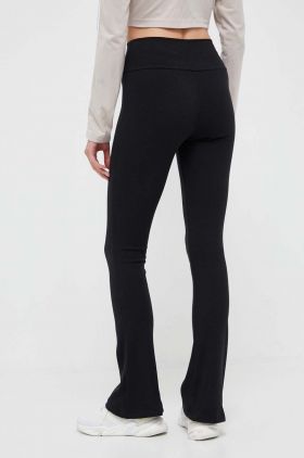 adidas Originals pantaloni femei, culoarea negru, evazați, high waist II8056