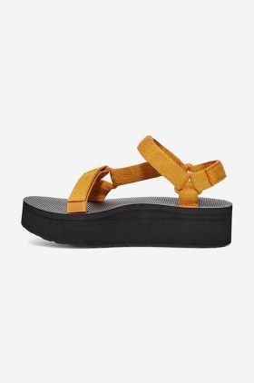 Teva sandale Flatform Universal Vegan femei, culoarea galben, cu platforma 1008844.TTSN-TTSN