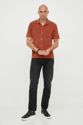 GAP camasa barbati, culoarea maro, regular