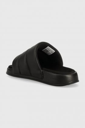 adidas Originals papuci Adilette Essential Slide femei, culoarea negru, cu platforma IE9641