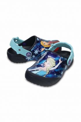 Crocs slapi copii x Frozen culoarea albastru marin