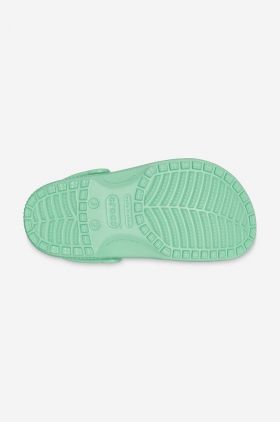 Crocs slapi Classic Kids Clog culoarea verde