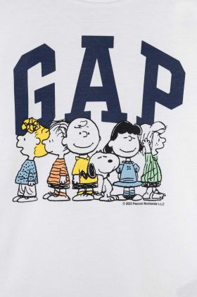 GAP tricou copii culoarea alb, cu imprimeu