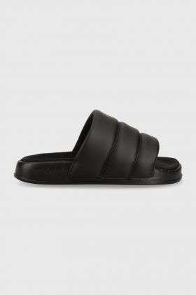 adidas Originals papuci Adilette Essential Slide femei, culoarea negru, cu platforma IE9641