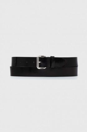 Armani Exchange curea de piele barbati, culoarea negru