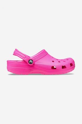 Crocs slapi copii Classic Kids Clog culoarea roz