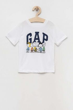 GAP tricou copii culoarea alb, cu imprimeu