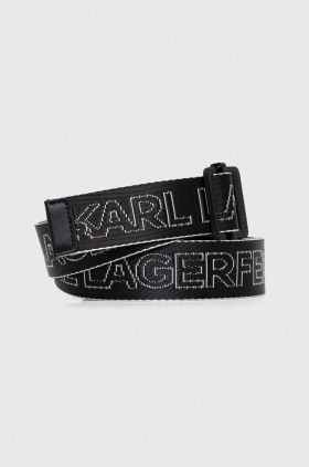 Karl Lagerfeld Jeans curea femei, culoarea negru