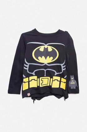 Lego longsleeve copii culoarea negru, cu imprimeu