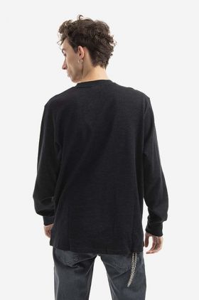 HUF longsleeve din bumbac Light Up Jacquard Longsleeve culoarea negru, cu imprimeu