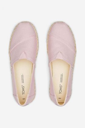 Toms espadrile Heavy Twill Platform Rope Alpargata culoarea roz