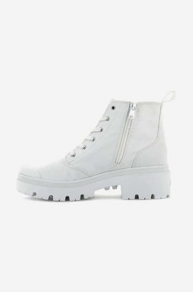 Palladium tenisi Pallabase Twill femei, culoarea alb