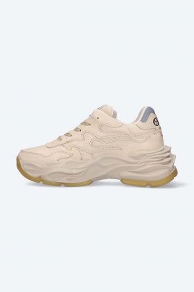 Buffalo sneakers din piele culoarea bej