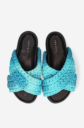 Inuikii papuci Woven Vatic femei, culoarea turcoaz, cu platforma