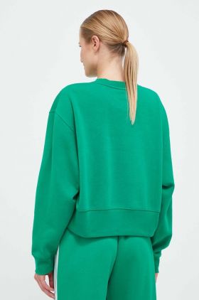 adidas Originals bluza femei, culoarea verde, cu imprimeu