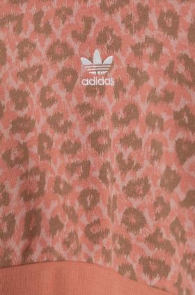 adidas Originals bluza copii culoarea roz, cu glugă, modelator