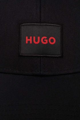 HUGO șapcă de baseball din bumbac culoarea negru, cu imprimeu 50496409