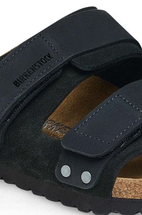 Birkenstock papuci din piele Uji femei, culoarea negru, 1024810