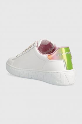 Karl Lagerfeld sneakers din piele KUPSOLE III culoarea alb, KL61073