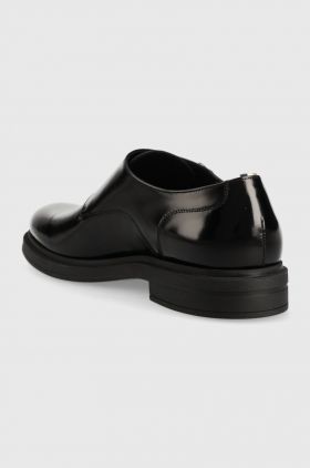 BOSS pantofi de piele Saul barbati, culoarea negru, 50496067