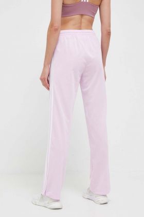 adidas Originals pantaloni de trening culoarea roz, cu imprimeu