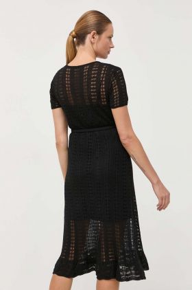 Miss Sixty rochie din in culoarea negru, midi, evazati