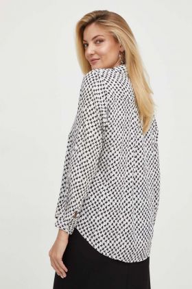 Answear Lab camasa femei, culoarea alb, cu guler clasic, relaxed