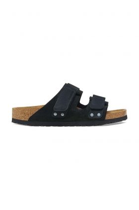 Birkenstock papuci din piele Uji femei, culoarea negru, 1024810