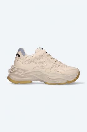Buffalo sneakers din piele culoarea bej