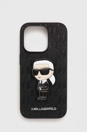 Karl Lagerfeld husă pentru telefon iPhone 14 Pro 6,1" culoarea negru