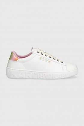 Karl Lagerfeld sneakers din piele KUPSOLE III culoarea alb, KL61073