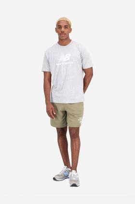 New Balance tricou bărbați, culoarea gri, cu imprimeu MT31541AG-1AG