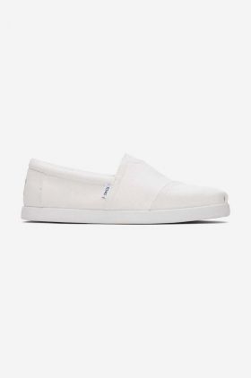 Toms espadrile Toms Alpargata Forward 10019876 WHITE barbati, culoarea alb